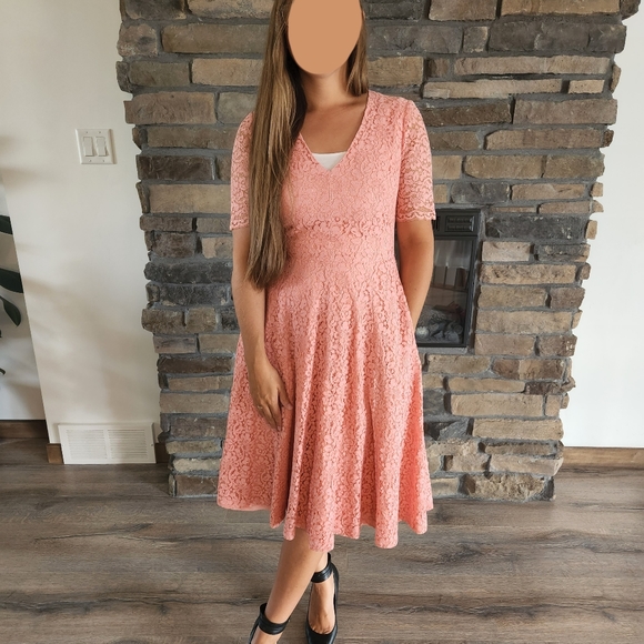 Pink Lace Dress - Picture 1 of 2